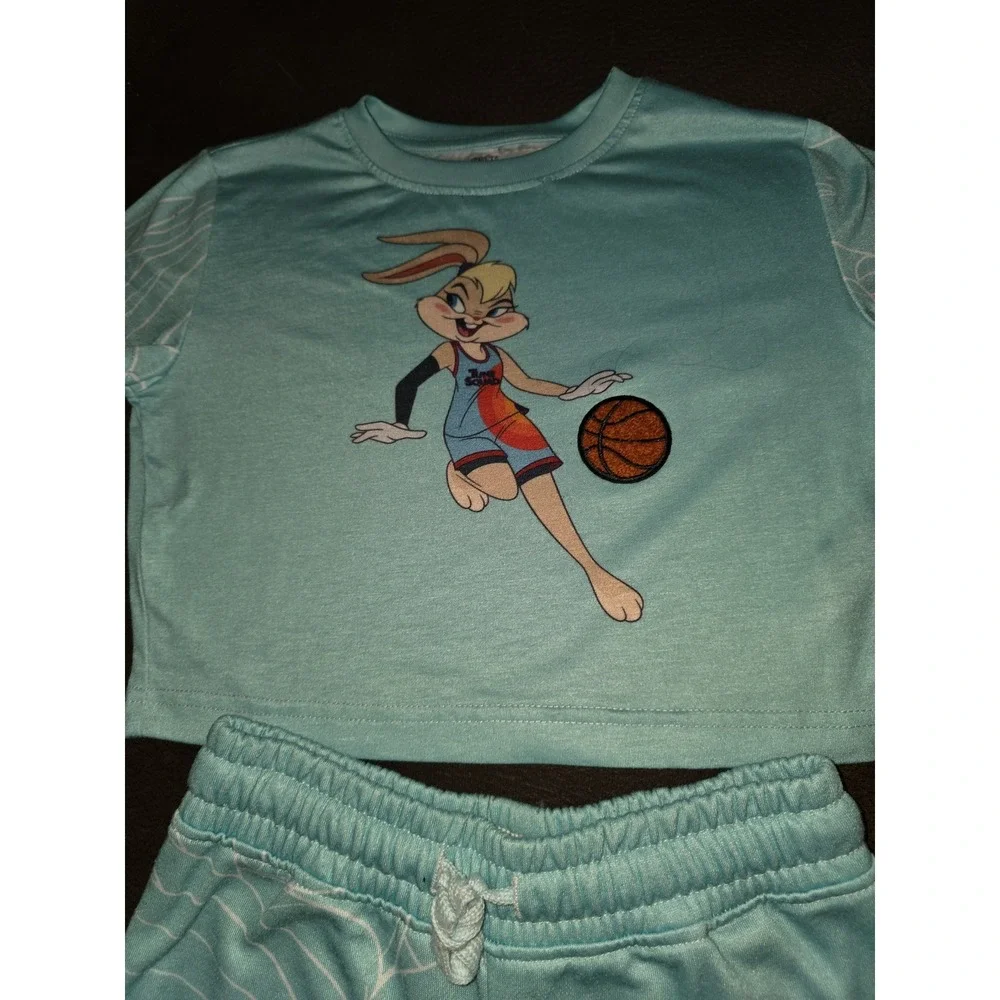 Space jam‎ a new legacy Lola bunny cropped top and shorts size 10 12